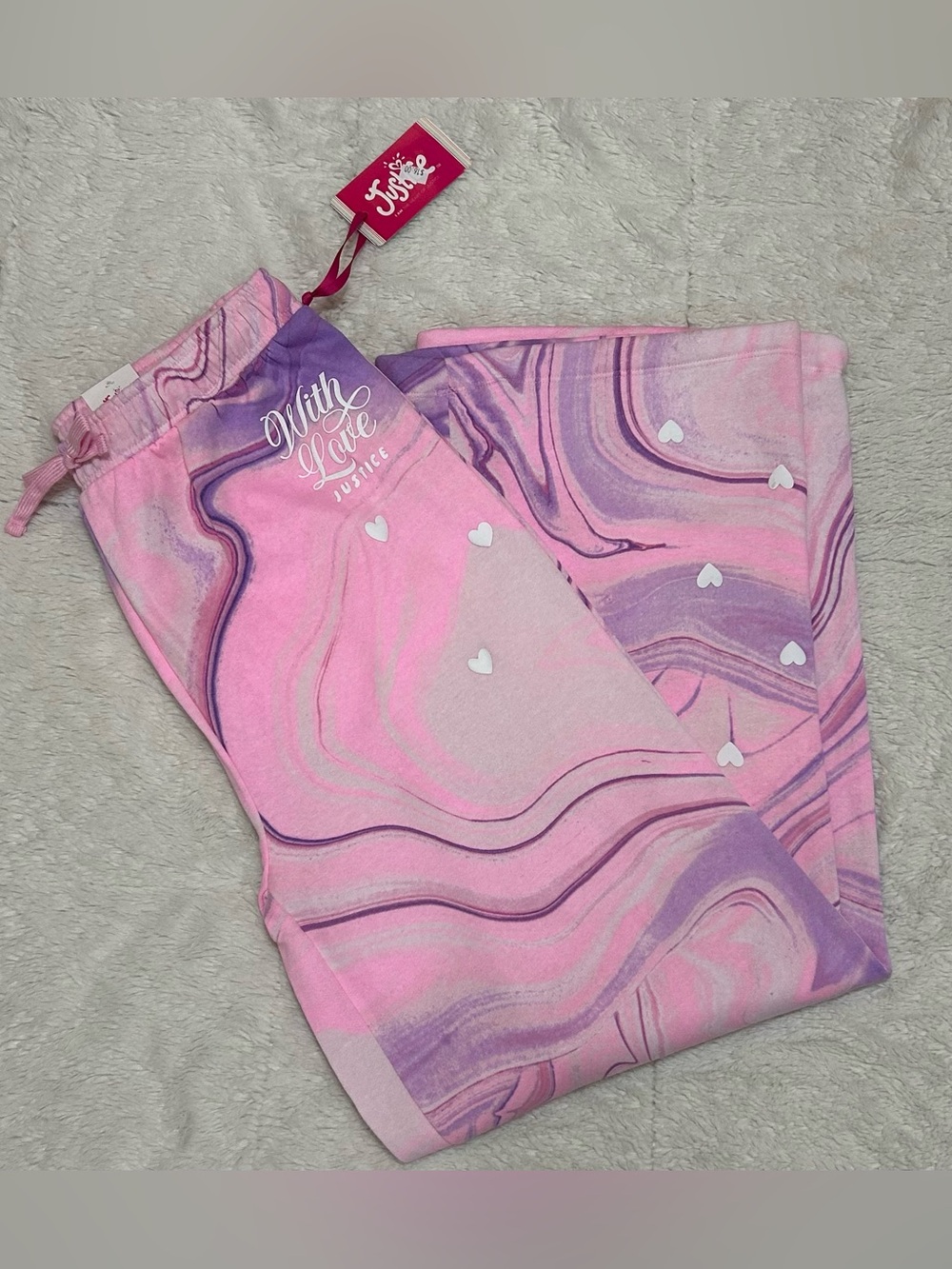 Justice Girl's Fleece Wide Leg Pant, Size XL Plus
